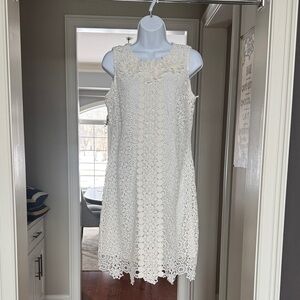 Taylor White Floral Lace Mini Dress NWT sz 8 - Bridal Shower Dress